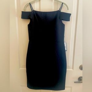 ADRIANNA PAPELL NWT Black Off the shoulder fitted cocktail dress